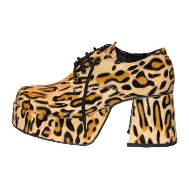 Disco luipaard print schoenen heren