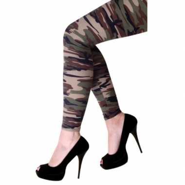 Feestartikelen camouflage print legging