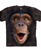 Aap t-shirt chimpansee jong voor volwassenen