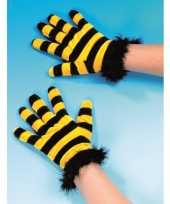 Bijen verkleed thema handschoenen