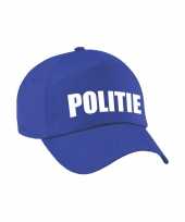 Blauwe politie agent verkleed pet cap voor kinderen