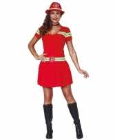 Brandweer verkleed kostuum jurkje voor dames