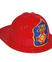 Brandweerhelm rood verkleed accessoire voor kinderen