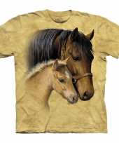 Bruin dieren t-shirt paarden voor kinderen
