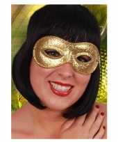 Carnaval oogmasker in de kleur goud