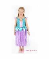 Carnaval verkleedkleding prinses blauw paars meisjes