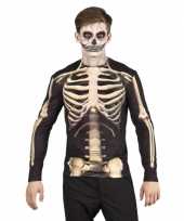 Carnavalskostuum skelet heren shirt