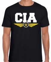 Cia agent tekst t-shirt zwart voor heren