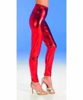 Dames vekleed legging glanzend rood