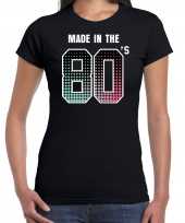 Eighties t-shirt shirt made in the 80s geboren in de jaren 80 zwart voor dames