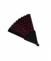 Feestartikel spaanse waaier zwart rood