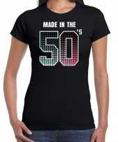 Fiftys t-shirt shirt made in the 50s geboren in de jaren 50 zwart voor dames