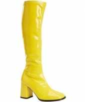 Glimmende gele laarzen voor dames