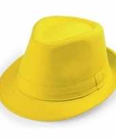 Goedkope gele verkleed hoedjes voor volwassenen