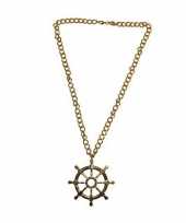 Gouden ketting met scheepsroer