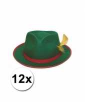 Groepsverpakking groene tiroler hoedjes 12x