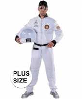 Grote maat astronaut verkleed kostuum voor heren