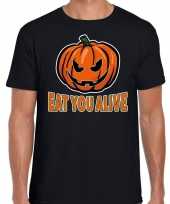 Halloween eat you alive verkleed t-shirt zwart voor heren