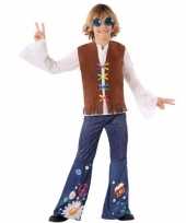 Hippie flower power verkleed kostuum voor jongens