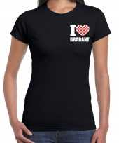 I love brabant t-shirt zwart op borst voor dames
