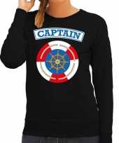 Kapitein captain verkleed sweater zwart voor dames