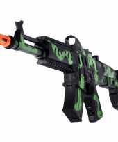 Kinder speelgoed verkleedwapen machinegeweer soldaten leger met geluid 50 cm