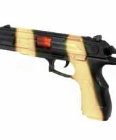 Kinder speelgoed verkleedwapen pistool soldaten leger met licht en geluid 23 cm 10288194