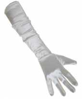 Lange witte handschoenen