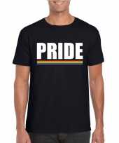 Lgbt-shirt zwart pride heren