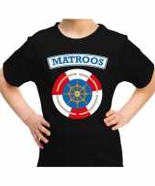 Matroos verkleed t-shirt zwart voor kinderen
