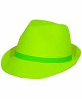 Neon groen hoedje voor volwassenen