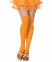 Neon oranje verkleed kousen voor dames
