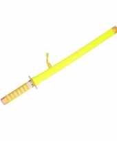 Ninja vechters zwaard verkleed wapen geel 65 cm