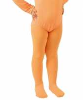 Oranje verkleed panty voor kinderen