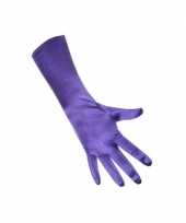 Paarse handschoenen halflang