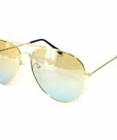 Pilotenbril goud met gele glazen voor volwassenen