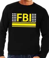 Politie fbi logo sweater zwart voor heren