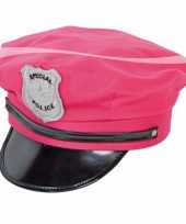 Politie petten in roze kleur