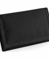 Portemonnee portefeuille zwart 13 cm