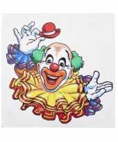Raamsticker lachende clown 35 x 40 cm carnaval