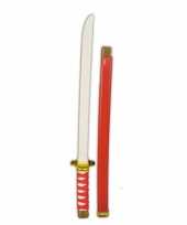 Rood plastic ninja samurai zwaard 60 cm