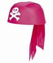 Roze bandana hoed piraten thema