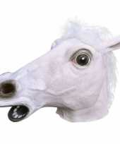 Rubber masker witte paarden kop