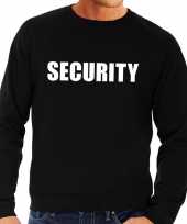 Security tekst sweater trui zwart voor heren