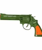 Speelgoed pistool groen met geluid 23 x 11 cm