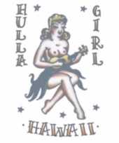 Tijdelijke tatoeage hula meisje