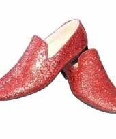 Toppers rode glitter pailletten disco loafers instap schoenen voor heren