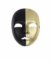 Verkleed masker zwart met goud