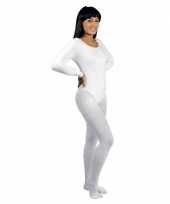 Witte verkleed bodysuit lange mouwen voor dames