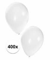 Zak ballonnen wit 400 stuks
